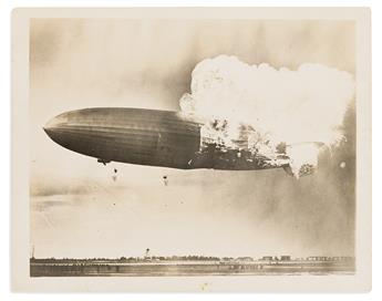 (AVIATION.) Sequence of 12 photographs depicting the Hindenburg disaster.                                                                        